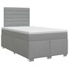 vidaXL Boxspringbett mit Matratze Hellgrau 120 x 190 cm Stoff
