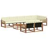 vidaXL Outdoor-Sofagarnitur 9 Stk. Natur und Creme