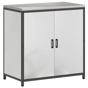 vidaXL K&uuml;chenaufbewahrung mit Regal Silber 60 x 50 x 92 cm Stahl