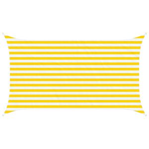 vidaXL Sonnensegel Gelb und Wei&szlig; 3,5 x 2 m 100 % Polyester Oxford