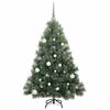 vidaXL K&uuml;nstlicher Weihnachtsbaum mit 150 LEDs Gr&uuml;n 150 cm PE und PVC