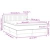 vidaXL Boxspringbett mit Matratze Dunkelblau 160x210 cm Samt