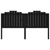 vidaXL Kopfteil Schwarz 186x4x110 cm Massivholz Kiefer