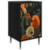 vidaXL Nachttisch ZAANDAM Schwarz Eichen-Optik 36 x 33 x 61 cm
