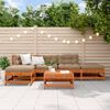 vidaXL Garten-Lounge-Set 6 pcs Wachsbraun Massives Kiefernholz