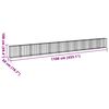 vidaXL Gabione mit Deckel 1100x50x100 cm Verzinktes Eisen