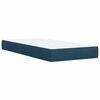 vidaXL Boxspringbett mit Matratze Blau 90x190 cm Samt