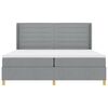 vidaXL Boxspringbett mit Matratze Hellgrau 200 x 200 cm Stoff