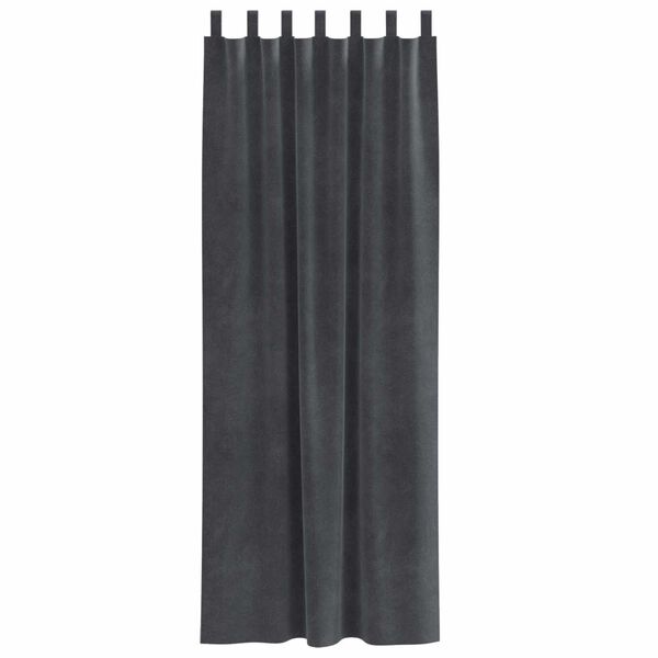 vidaXL Verdunkelungsvorh&auml;nge 2 pcs Hellgrau 140 x 245 cm Samt