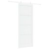 vidaXL Schiebet&uuml;r 83 x 211 cm Holzwerkstoff Wei&szlig;