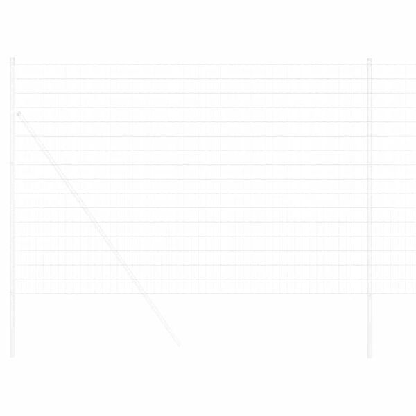 vidaXL Eurozaun Silber 1,5 x 10 m Feuerverzinktes Eisen