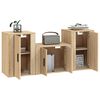 vidaXL 3-tlg. TV-Schrank-Set Sonoma-Eiche Holzwerkstoff