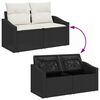 vidaXL Gartensofa-set mit Kissen 8 pcs Schwarz Poly Rattan
