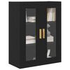 vidaXL Wandschrank Wandmontiert Schwarz Eichen-Optik 69,5 x 34 x 90 cm