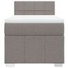 vidaXL Boxspringbett mit Matratze Taupe 90x200 cm Stoff