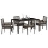 vidaXL Garten Essgruppe 5 pcs Braun Poly-Rattan