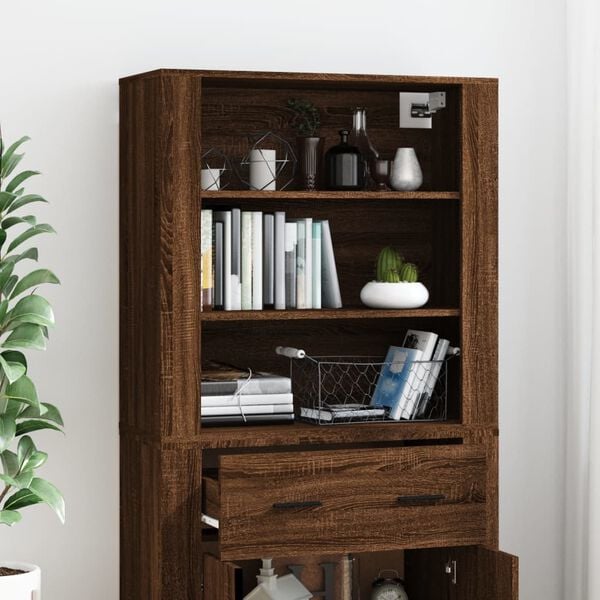 vidaXL Highboard Braun Eichen-Optik Holzwerkstoff