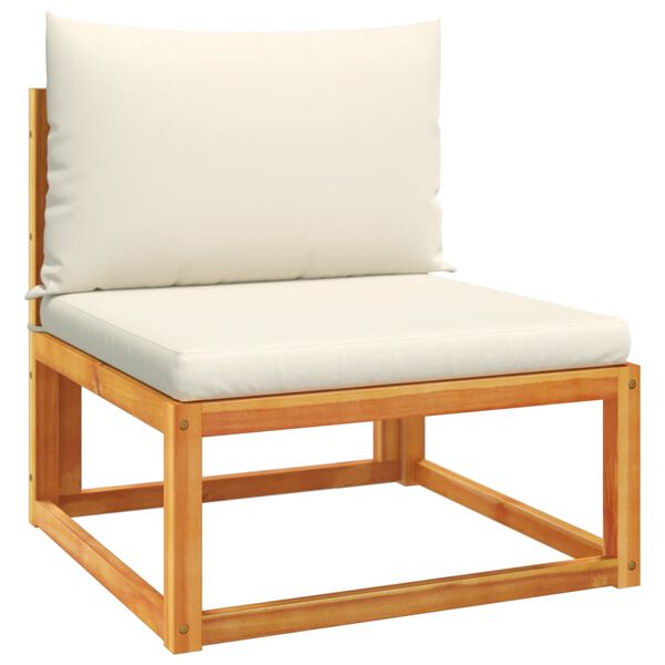 vidaXL 3-tlg. Gartensofa-Set mit Kissen Holz Akazie & Seil