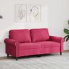 vidaXL 2-Sitzer-Sofa Weinrot 140 cm Samt