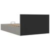 vidaXL Stauraumbett Hydraulisch Hellgrau Stoff 120&times;200 cm