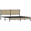 vidaXL Metallbett ohne Matratze Sonoma-Eiche 160x200 cm