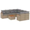 vidaXL Patio Sofa Set 9-Sitzer Beige and Grey