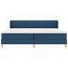 vidaXL Boxspringbett mit Matratze mit Kopfteil Blau 200 x 200 cm Stoff