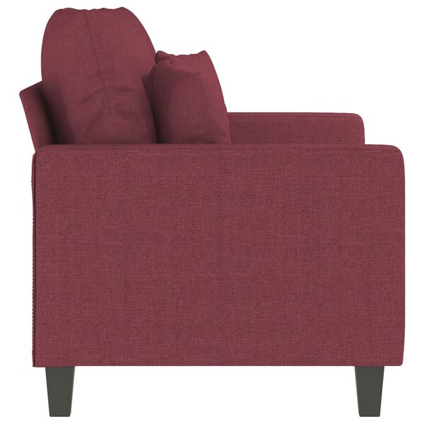 vidaXL 2-Sitzer-Sofa Weinrot 120 cm Stoff