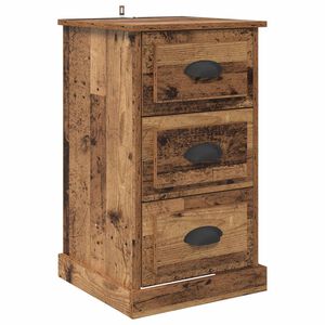 vidaXL Nachttisch Altholz 39 x 39 x 67,5 cm Holzwerkstoff
