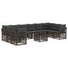 vidaXL Gartensofa-set 11 Stk. Grau Poly-Rattan