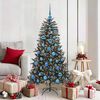 vidaXL K&uuml;nstlicher Weihnachtsbaum Gr&uuml;n 150 cm PVC, Plastik und Stahl