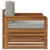 vidaXL Outdoor-Sofagarnitur Massives Akazienholz und Polyester Natur