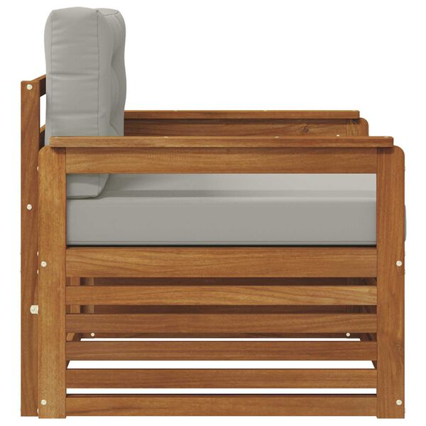 vidaXL Outdoor-Sofagarnitur Massives Akazienholz und Polyester Natur