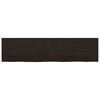 vidaXL Tischplatte Dunkelbraun 160x40x(2-4)cm Massivholz Eiche