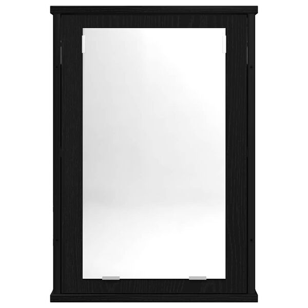vidaXL Bad-Spiegelschrank Schwarz Eiche-Optik 42x12x60cm Holzwerkstoff