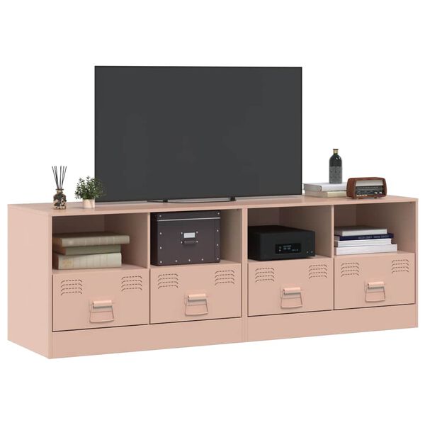 vidaXL TV-Schr&auml;nke 2 Stk. Rosa 67x39x44 cm Stahl