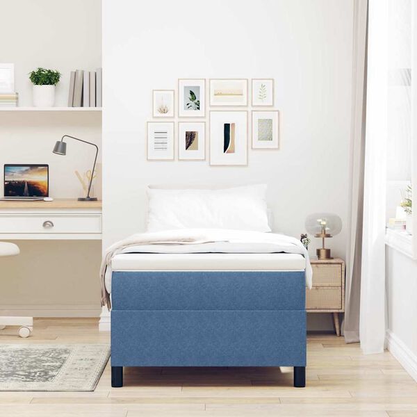 vidaXL Boxspringbett Blau 90 x 190 cm Cordstoff
