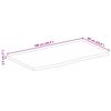 vidaXL Tischplatte mit Baumkante 100x60x2,5 cm Massivholz Mango