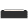 vidaXL Bettgestell Schwarz 160x200 cm Holzwerkstoff