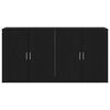 vidaXL Sideboard 2 pcs Schwarz Eichen-Optik 79 x 38 x 80 cm
