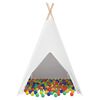 vidaXL Teepee Zelt Weiß 120 x 120 x 150 cm Stoff und Kunststoff