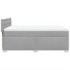 vidaXL Boxspringbett mit Matratze Hellgrau 140x190 cm Stoff