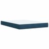vidaXL Boxspringbett mit Matratze Dunkelblau 160x200 cm Samt