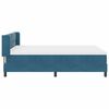 vidaXL Boxspringbett mit Matratze Dunkelblau 190 x 140 cm Samt