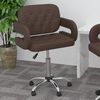 vidaXL Esszimmerstuhl Drehbar Braun Kunstleder