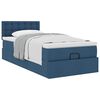 vidaXL Ottoman-Bett mit Matratze Blau 90x190 cm Stoff
