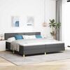 vidaXL Boxspringbett mit Matratze Dunkelgrau 200 x 200 cm Stoff
