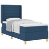 vidaXL Boxspringbett mit Matratze mit Kopfteil Blau 90 x 200 cm Stoff