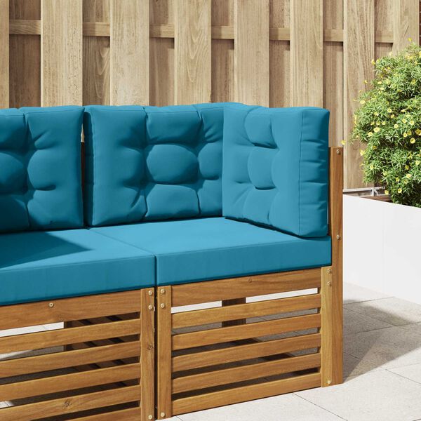 vidaXL Sofakissen f&uuml;r drau&szlig;en 3 pcs K&ouml;nigsblau Polyester