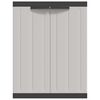 vidaXL Gartenschrank Grau und Schwarz 65x37x85 cm PP